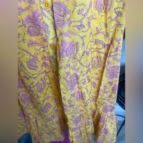 NWT APIECE APARTMINI MITTE DRESS - SUNFADED FLORALYELLOW - Picture 7 of 9